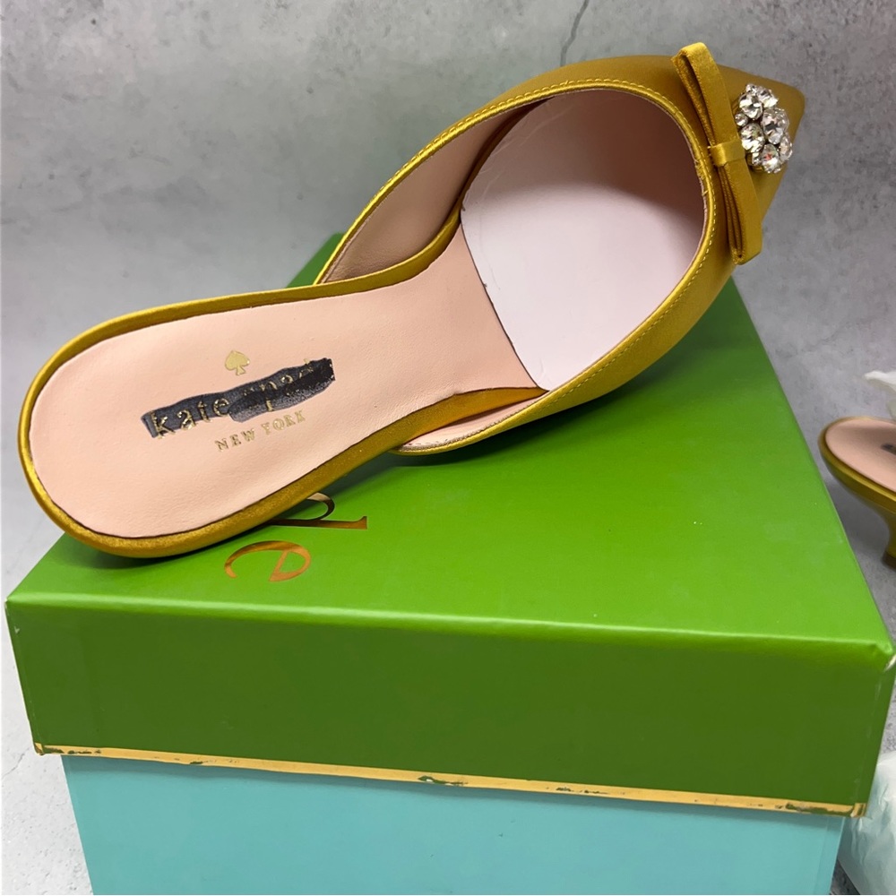 Kate Spade New Darlene Slides in Roasted Maize. - Picture 6 of 9